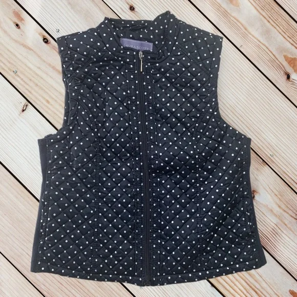 Laura Scott Jackets Coats Laura Scott Zip Up Quilted Vest